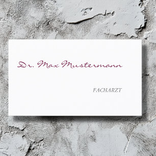 Arzt Visitenkarte