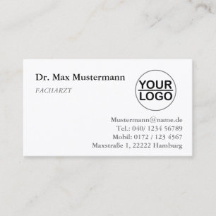 Arzt Visitenkarte mit LOGO