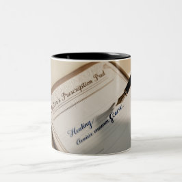 Arztbestellungen: Kaffee & Cheer Zweifarbige Tasse