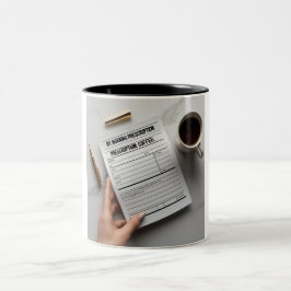 Arztbestellungen: Kaffee täglich Zweifarbige Tasse