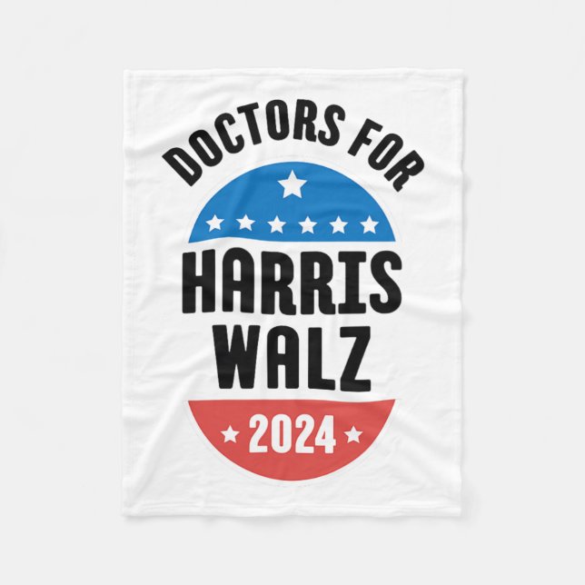 Ärzte für Harris Wheimer 2024 1 Fleecedecke (Vorderseite)