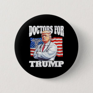 Ärzte für Trump Amerikanische Flagge Trump Laborki Button
