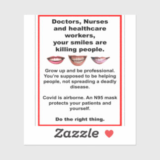 Ärzte, Krankenschwestern und Krankenpfleger .. Aufkleber