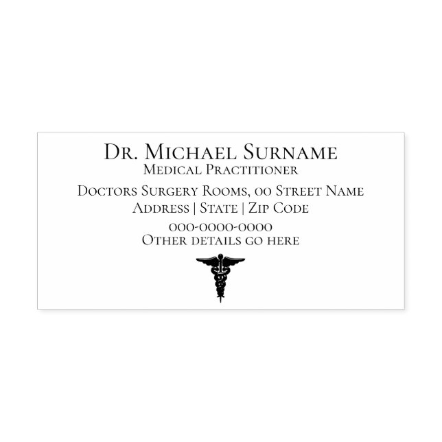 Ärzte Medizinische Fachkräfte DIY caduceus Permastempel (Design)