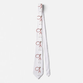Ärzte Necktie mit Stethoscope in Weiß Krawatte