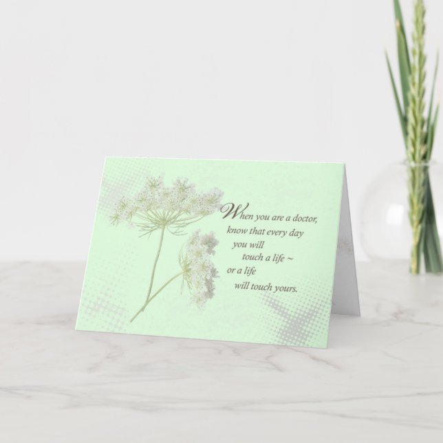 Ärzte Touch lebt Wildblume Karte (Vorderseite)