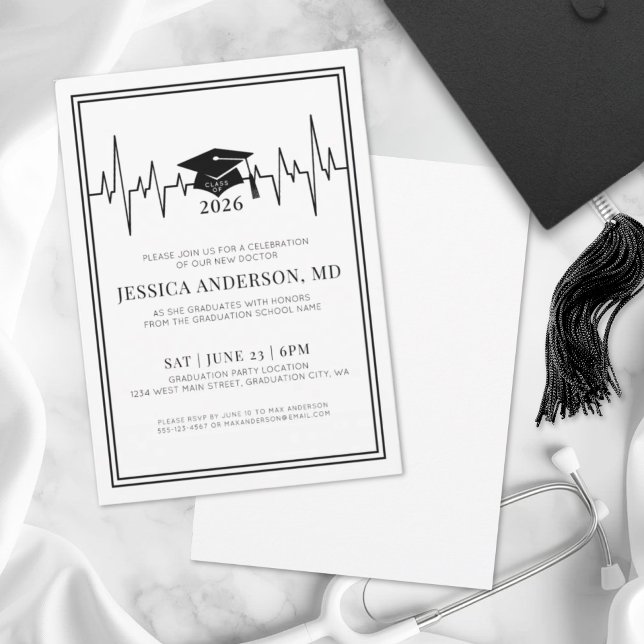 Ärzteschule Einladung (Doctor Nursing Medical School Graduation Party Invitation)