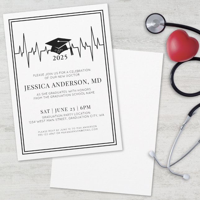 Ärzteschule Einladung (Doctor Nursing Medical School Graduation Party Invitation)