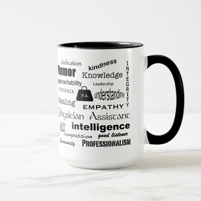 Ärztin Assistant-Word Cloud/Black Tasse (Rechts)
