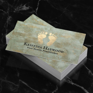 Ärztin für Fußpflege Vintag Bronze Visitenkarte