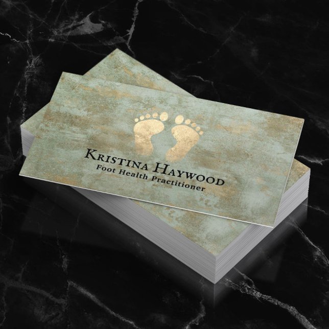 Ärztin für Fußpflege Vintag Bronze Visitenkarte (Von Creator hochgeladen)