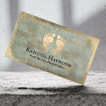Ärztin für Fußpflege Vintag Gold Visitenkarte<br><div class="desc">Foot Health Practitioner Moderne Gold & Bronze Business Cards.</div>