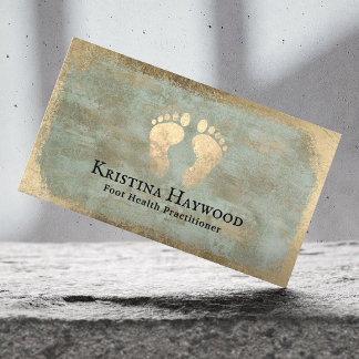 Ärztin für Fußpflege Vintag Gold Visitenkarte