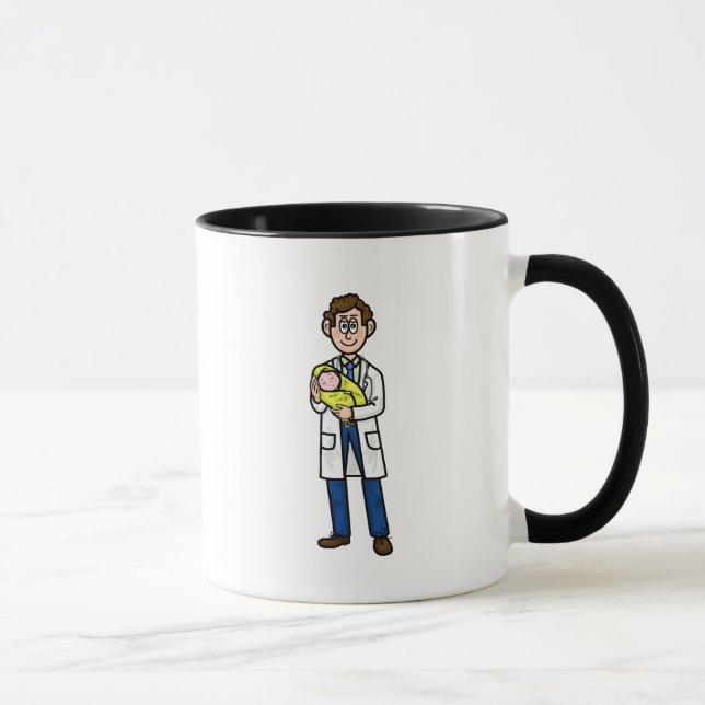 Ärztin für männliche Pädiatrie, die Baby-Tasse häl Tasse (Rechts)