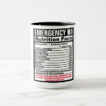 Ärztin für Notfälle Funny Nutrional Faktors Tasse<br><div class="desc">Passen Sie diese lustigen Ernährungsfakten an,  um ein Geschenk zu machen,  das sie schätzen werden.  Ideal für jeden Beruf oder jede Spezialität.RXMugs - Genau das,  was der Arzt bestellt hat! Kaufen Sie heute eins,  fühlen Sie sich großartig morgen. zazzle.com/RXMugs Entwürfe von Amelia Carrie</div>