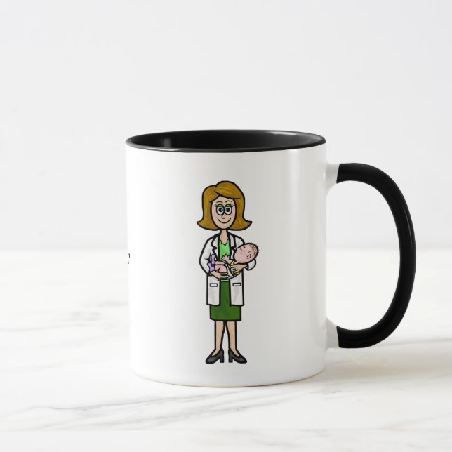 Ärztin für weibliche Pädiatrie, die Tasse für Klei (Rechts)