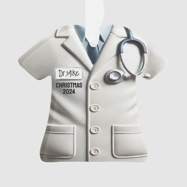 Ärztin Jacket Personalisiert Weihnachten Ornam Ornament (Vorderseite)