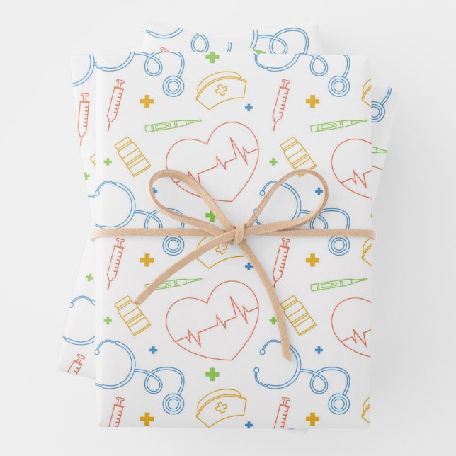 Ärztin Krankenpflegerkrankheit Geschenkpapier Set (Beispiel)