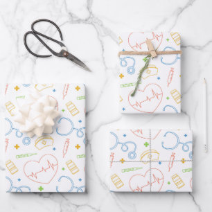 Ärztin Krankenpflegerkrankheit Geschenkpapier Set