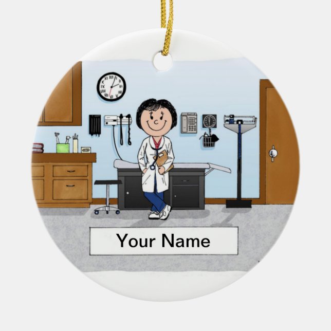Ärztin, Krankenschwester, Ärztin Assistentin - Fra Keramik Ornament (Vorne)