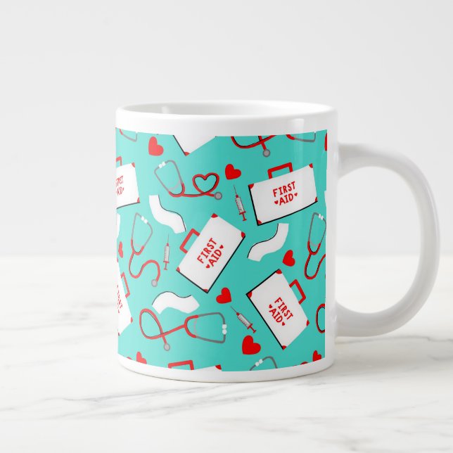 Ärztin / Krankenschwester / Medizin Jumbo-Tasse (Rechts)