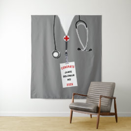 Ärztliche Abschluss Glückwunsch Wandteppich