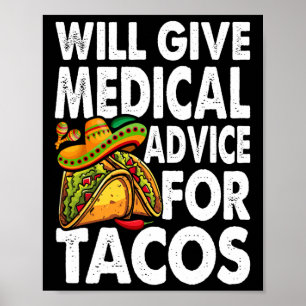Ärztliche Beratung für Tacos Mexican Cinco de Mayo Poster