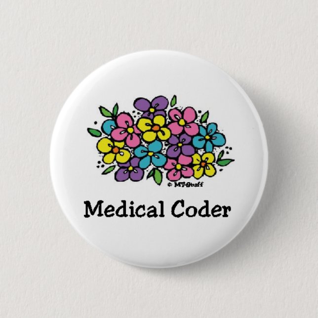Ärztliche Coder Blooms1 Button (Vorderseite)