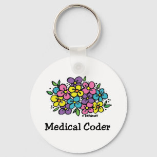 Ärztliche Coder Blooms1 Schlüsselanhänger