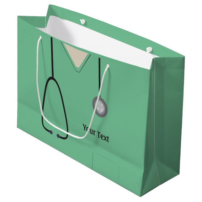 Ärztliche Untersuchung Ärztin Krankenschwester Lt  Große Geschenktüte (Vorderseite Schrägansicht)