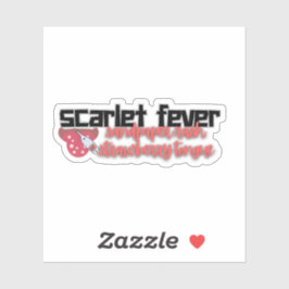 Ärztliche Untersuchung zur Scarlet-Fieber Aufkleber