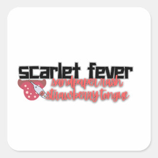 Ärztliche Untersuchung zur Scarlet-Fieber Quadratischer Aufkleber