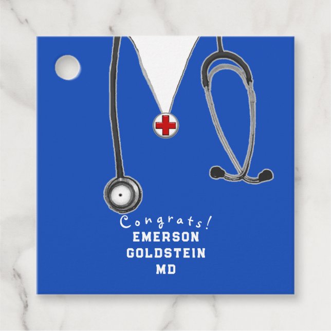 Ärztlicher Abschluss Geschenkanhänger (Vorderseite)