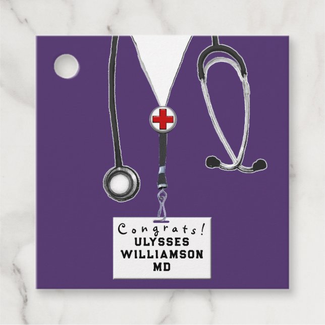 Ärztlicher Abschluss Geschenkanhänger (Vorderseite)