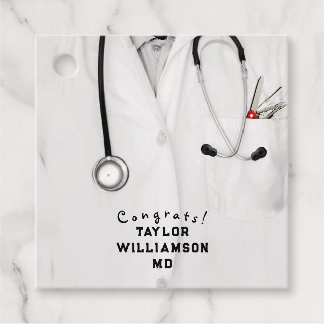 Ärztlicher Abschluss Geschenkanhänger (Vorderseite)