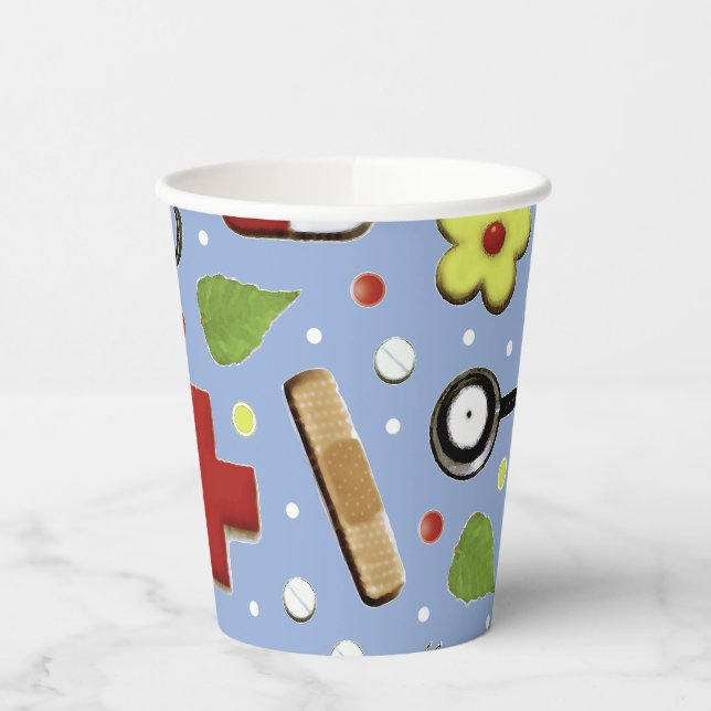 Ärztlicher Abschluss Pappbecher (Links)