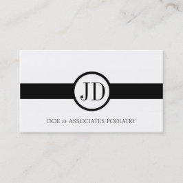 Ärztlicher Arzt MD Medical Ribbon Round Monogram Visitenkarte