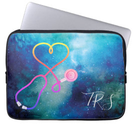 Ärztlicher Arzt oder Krankenpfleger Blaues Univers Laptopschutzhülle