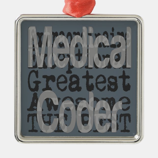 Ärztlicher Coder Extraordinaire Silbernes Ornament (Vorne)