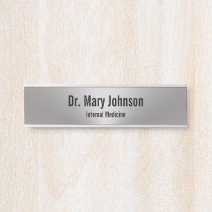 Arztname Facharzt Silver Look Medical Office Türschild