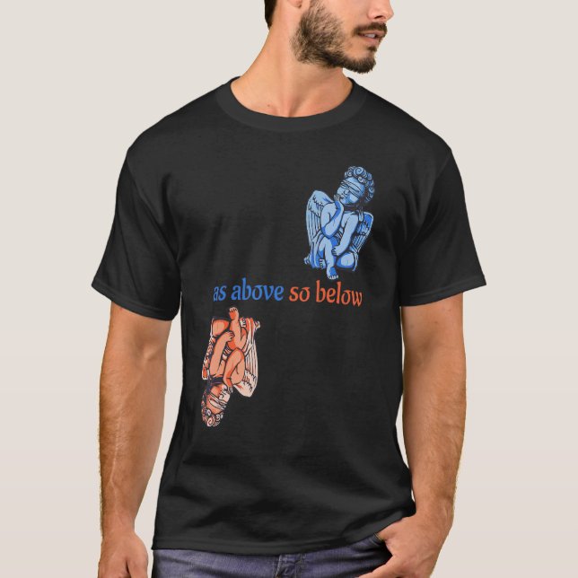 As Above So Below Angels Magic Alchemy Occult T-Shirt (Vorderseite)