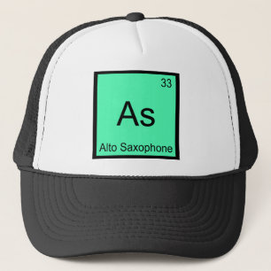 As - Alto Saxophone Funny Chemistry Element Symbol Truckerkappe