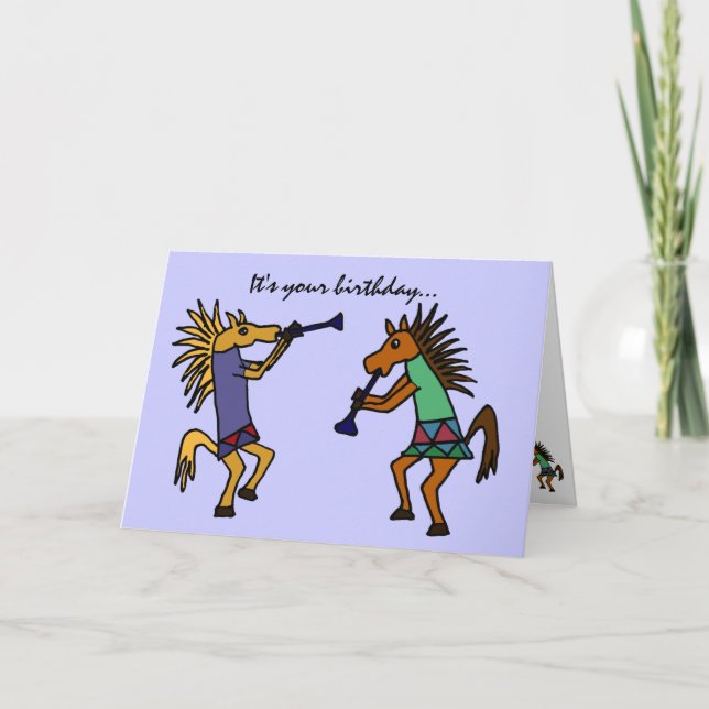 AS- Carte d'anniversaire des chevaux de danse (Devant)