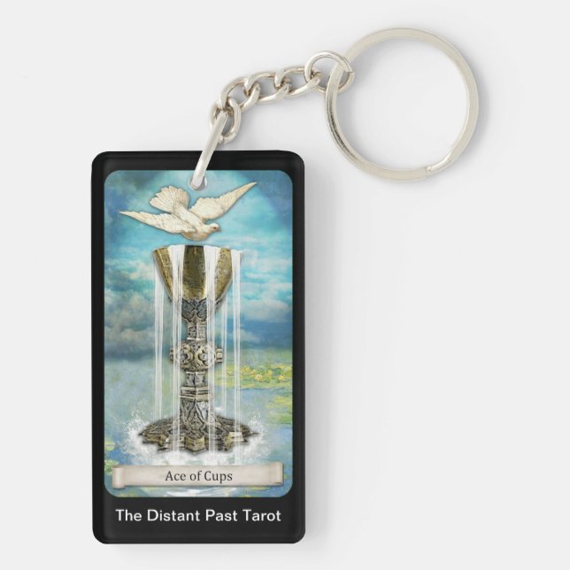 As Cups Card aus dem fernen Tarot Deck Schlüsselanhänger (Rückseite)