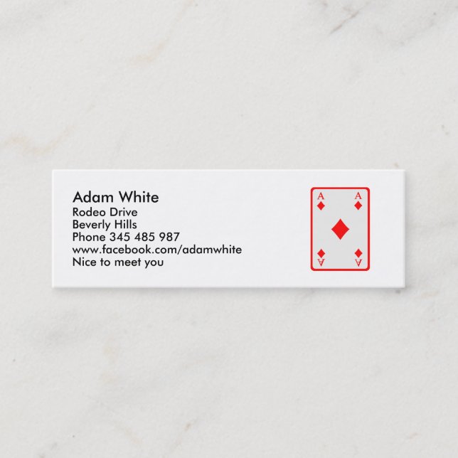 As de carte de tisonnier (Devant)