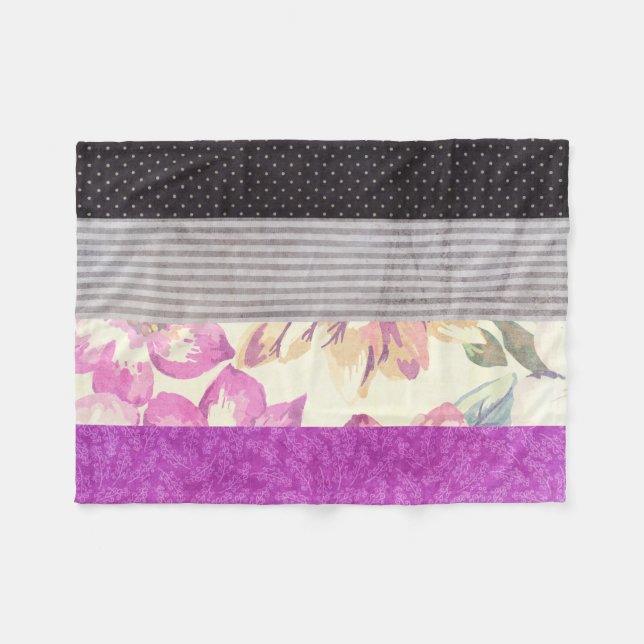 As-Flaggen-Mischmuster Fleecedecke (Vorderseite (Horizontal))