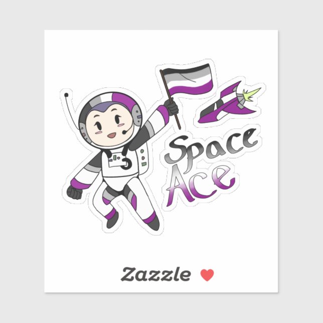 As in Space (asexual stolz) Aufkleber (Blatt)