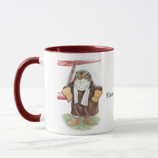 As-Kaninchenflieger-Tasse mit rotem Griff Tasse