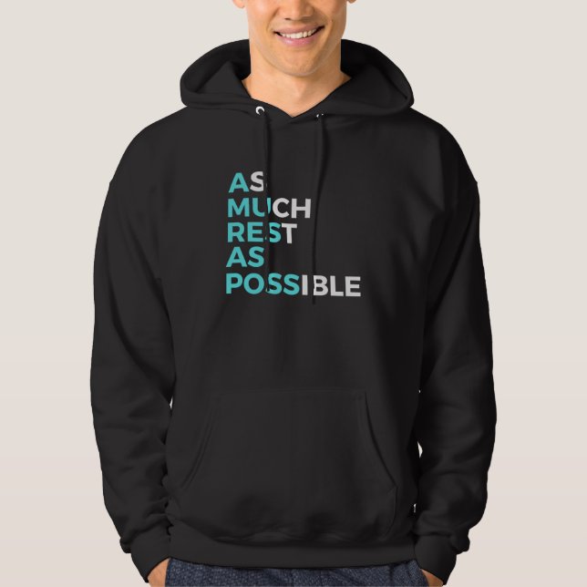 As Much Rest As Possible  Positive Retro Quote Hoodie (Vorderseite)