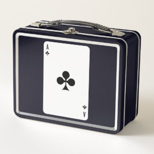 As of Club Playing Card Funny Matching Halloween Metall Brotdose